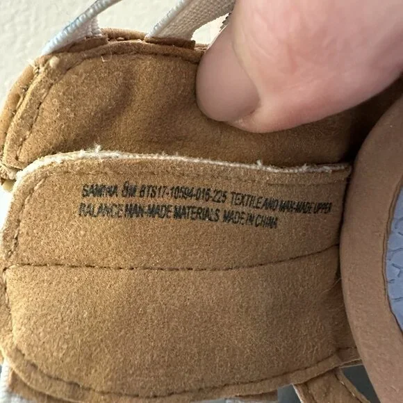 Baretraps Samina Women’s Gladiator Sandals Size 8 Tan And Blue Shoes Strappy Zip - Picture 8 of 8